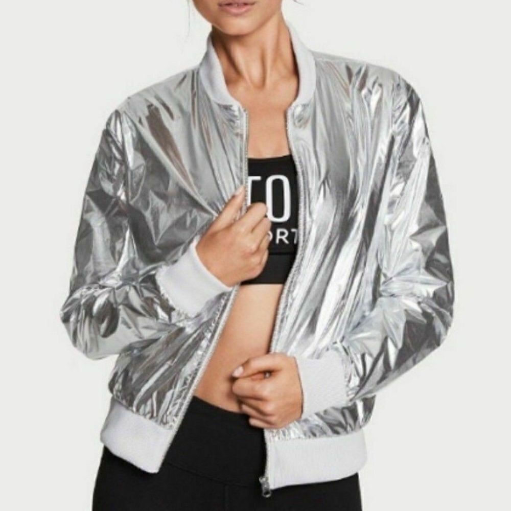 Victoria's Secret Sport Metallic Bomber Jacket